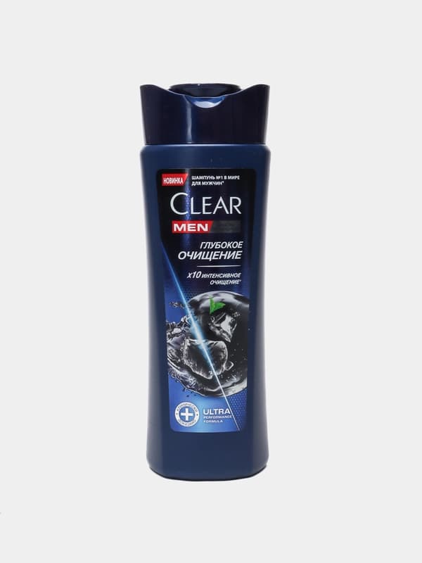 Шампунь для волос CLEAR MEN против перхоти, ГЛУБОКОЕ ОЧИЩЕНИЕ С УГЛЕМ,180 мл