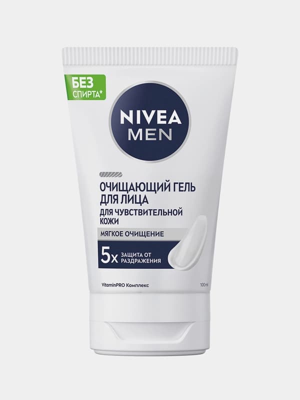 Nivea Очищающий гель для чувствительной кожи Nivea Men, 100 ml
