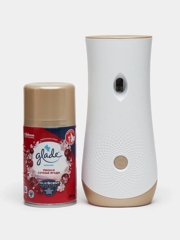 Освежитель для воздуха для комнаты Glade Automatic, пионы и сочные ягоды, 269 мл