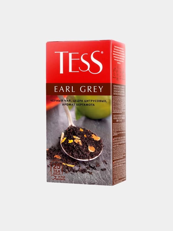 Чёрный чай Tess Earl Grey, 1.8 г, 25 шт